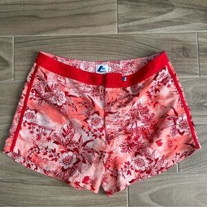 Red Floral Swim Shorts